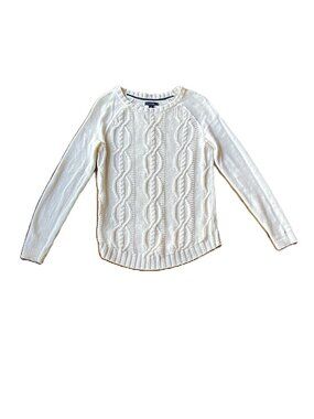 Tommy Hilfiger White Cotton Sweater